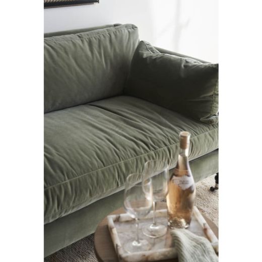 Picture of 90” Quick Ship Madeline Sofa - Antiqued Moss Velvet